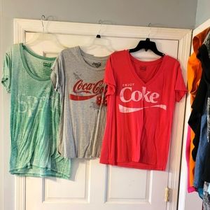 Coca Cola tshirts. Size XXL